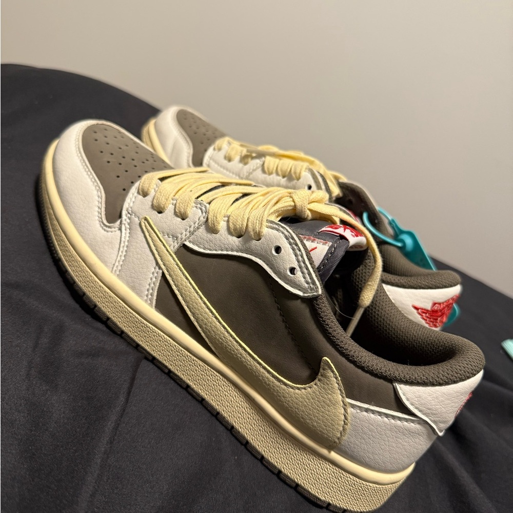 Travis Scott Cream and Brown Sneakers